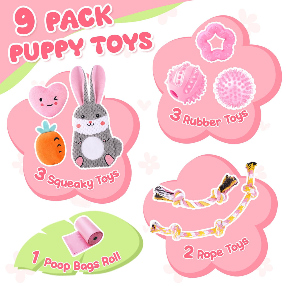 Zeaxuie pink puppy toys treat ball encourages problem solving and rewards play