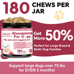 ZEBORA dog joint supplement chews in packet for easy feeding and dosing.