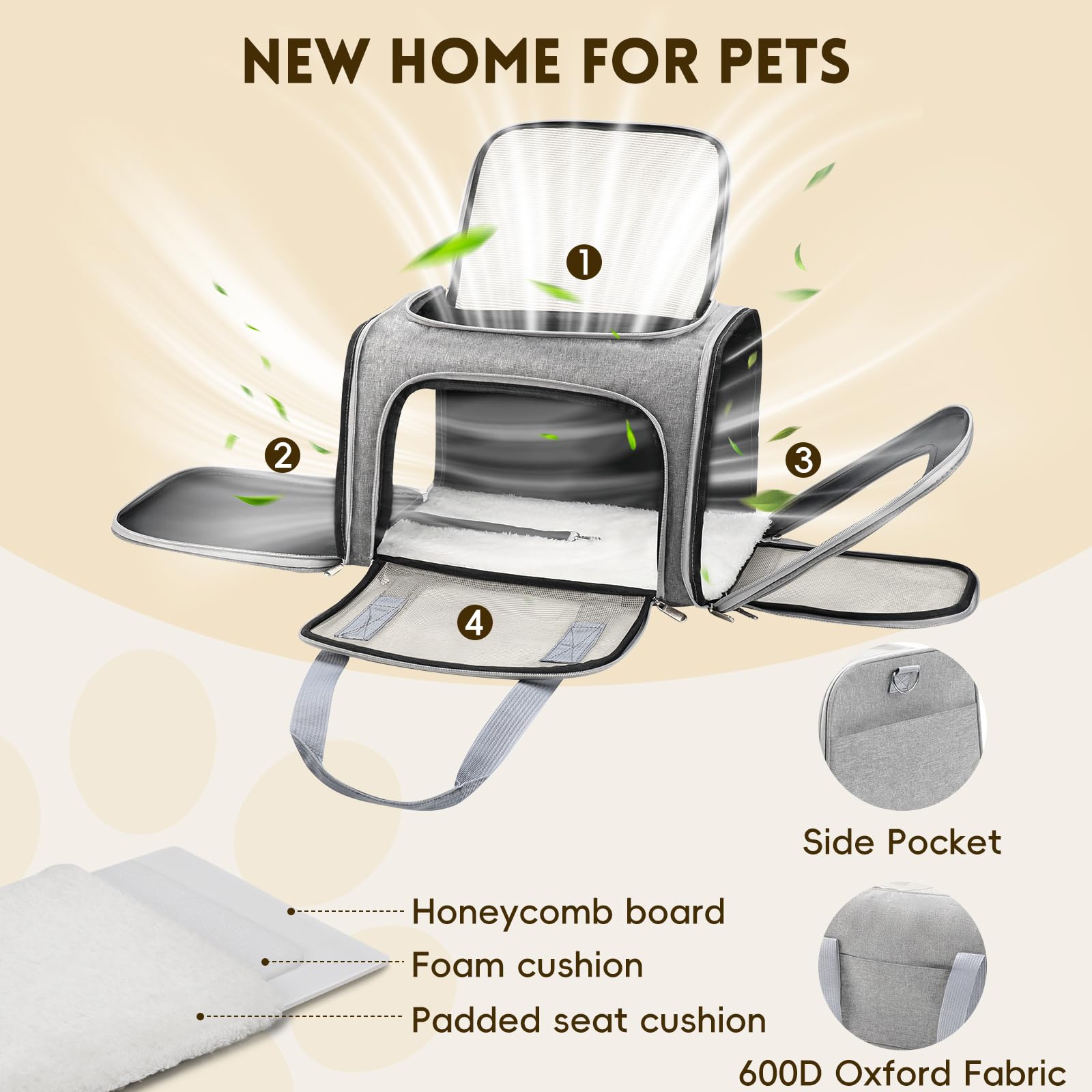 Removable plush cushion from Zedkeys carrier for comfort and easy cleaning