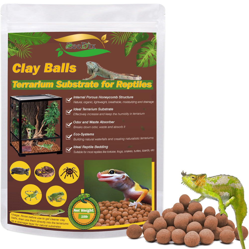 ZeeDix Leca balls provide a drainage layer for terrariums, improving substrate drainage.