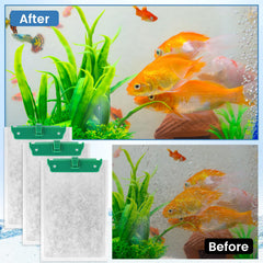 Zeefpod activated-carbon layer reduces odors and discoloration in aquarium water.