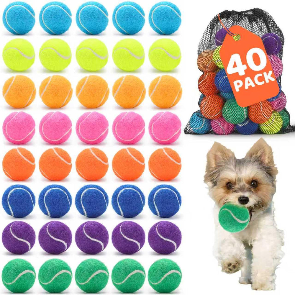 Zeefpod bulk 40-pack dog tennis balls for multi-dog homes.