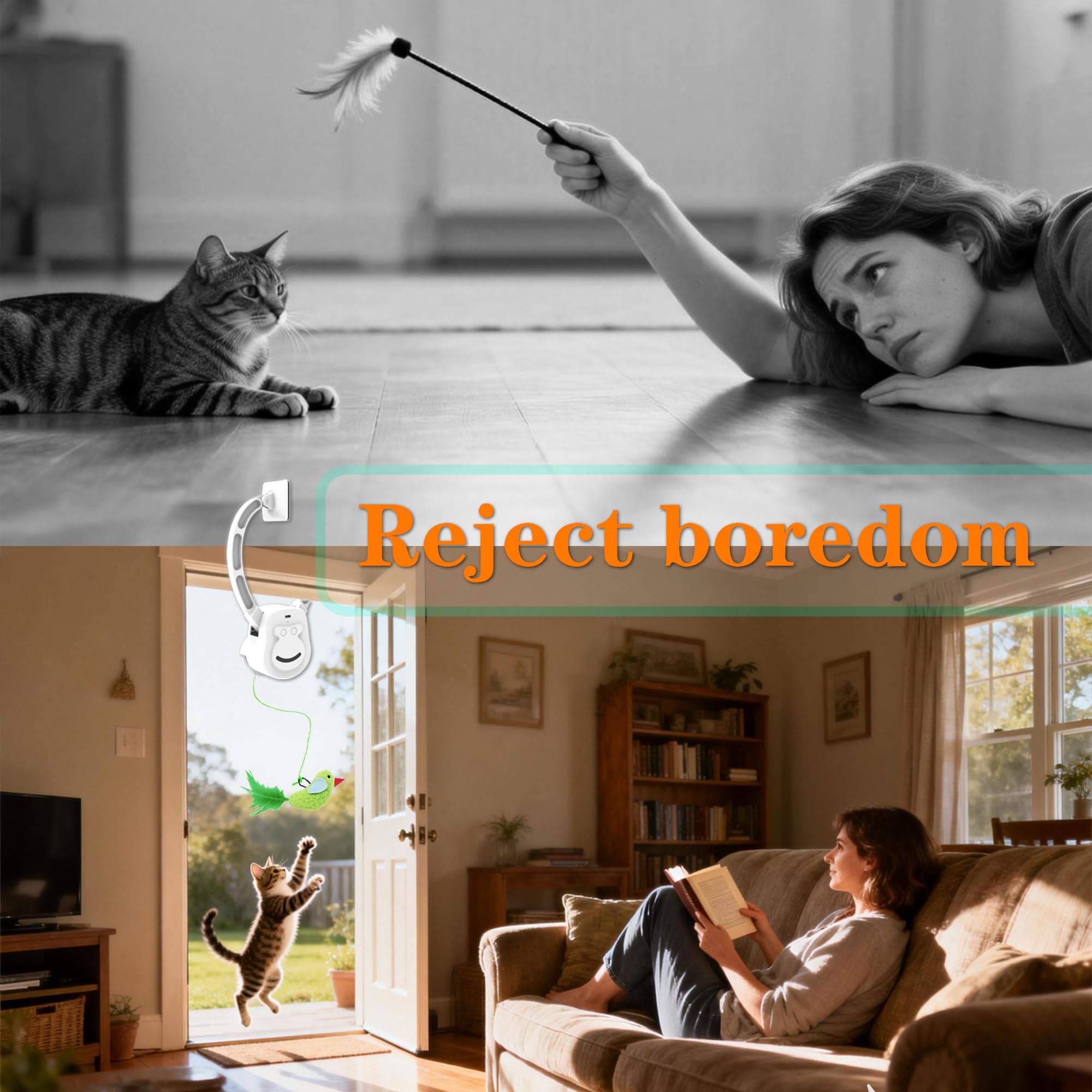 ZEHEXO USB rechargeable cat toy delivers quiet, long play sessions