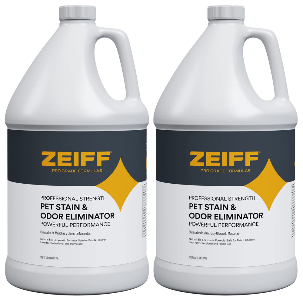 Zeiff Pet Stain and Odor Remover bottle front shows enzyme cleaner for odors