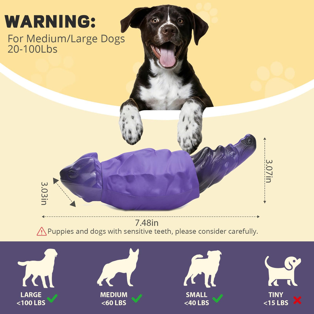 ZeLing HTL 20-100 lb dog chew toy shown on a large dog.