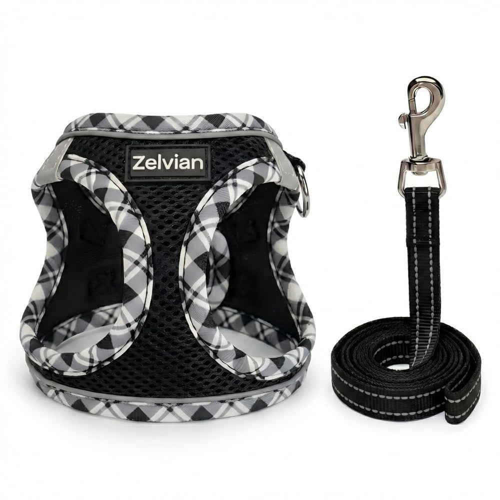 Zelvian adjustable-fit harness secures a comfortable walk