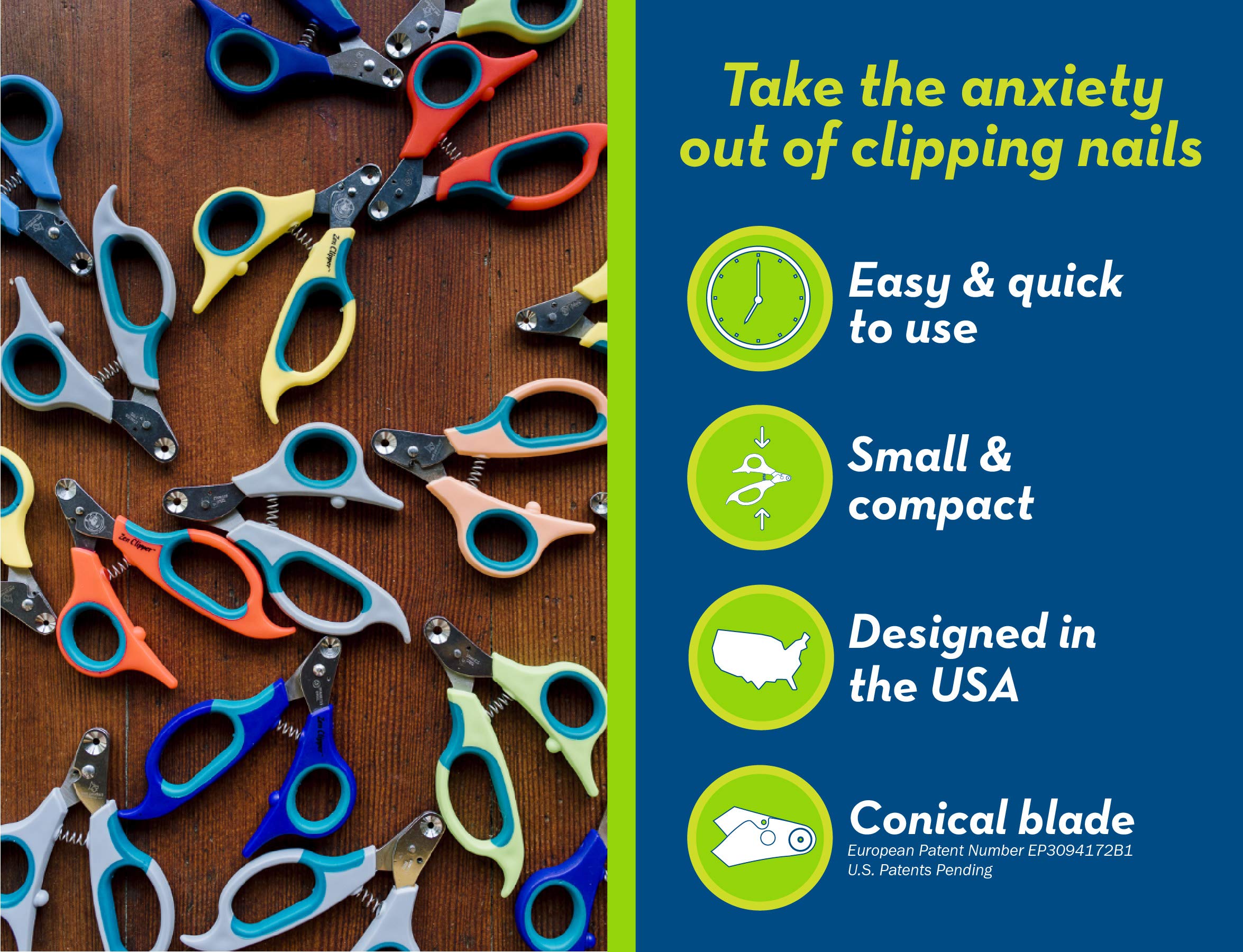 Zen Clipper 2.5mm hole cat nail clipper enabling controlled trimming