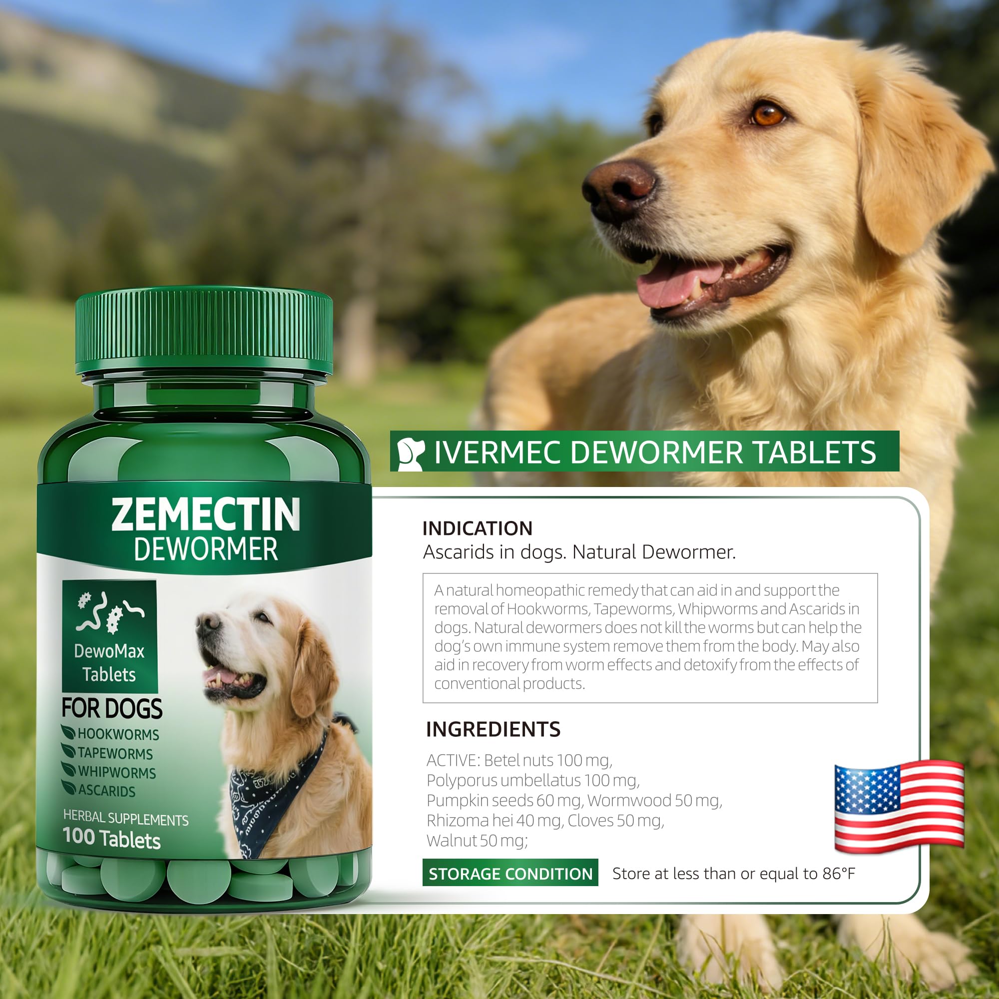 Closeup of Zenectin label showing brand name and caution notes