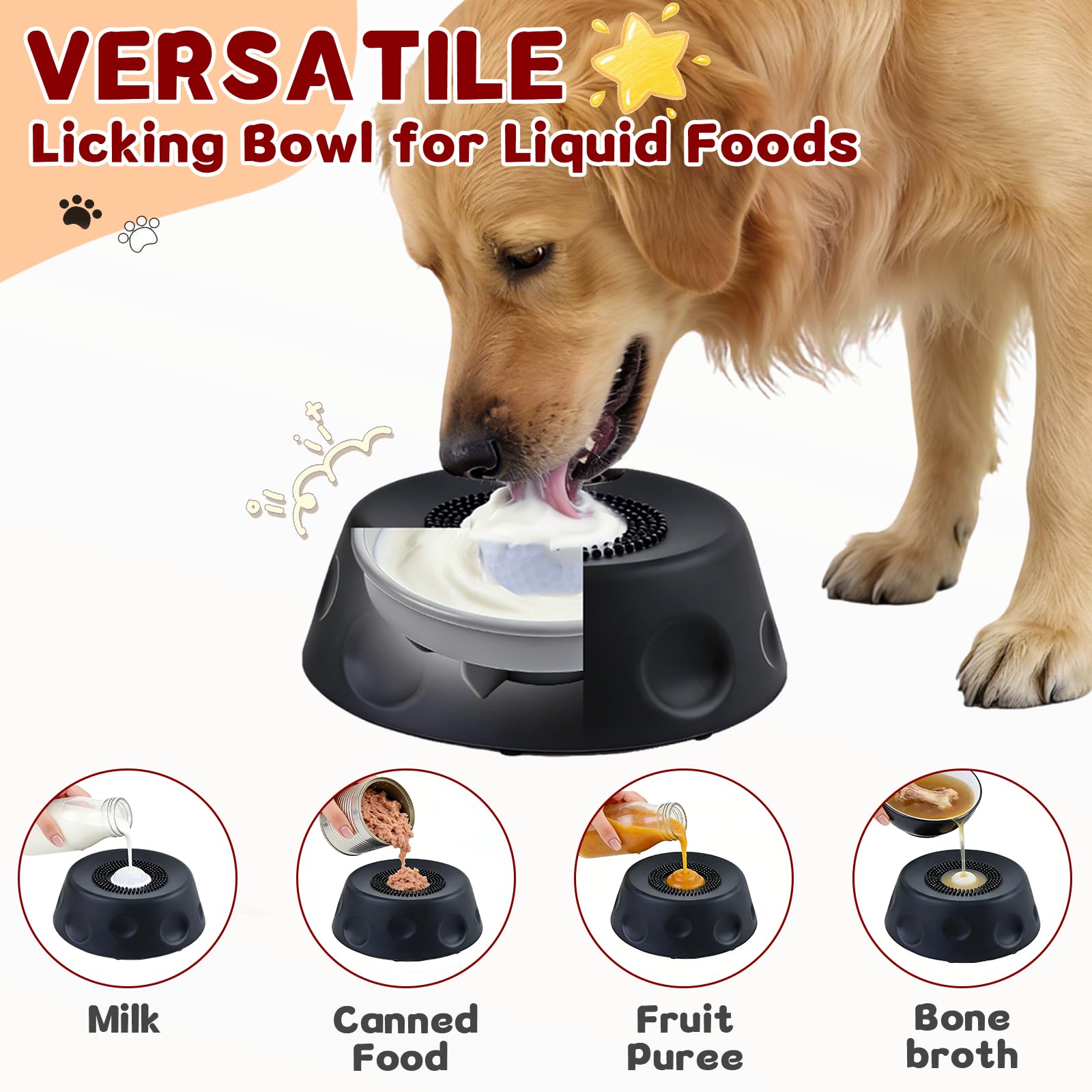 Zenflux non-slip base keeps the bowl steady during mealtime.