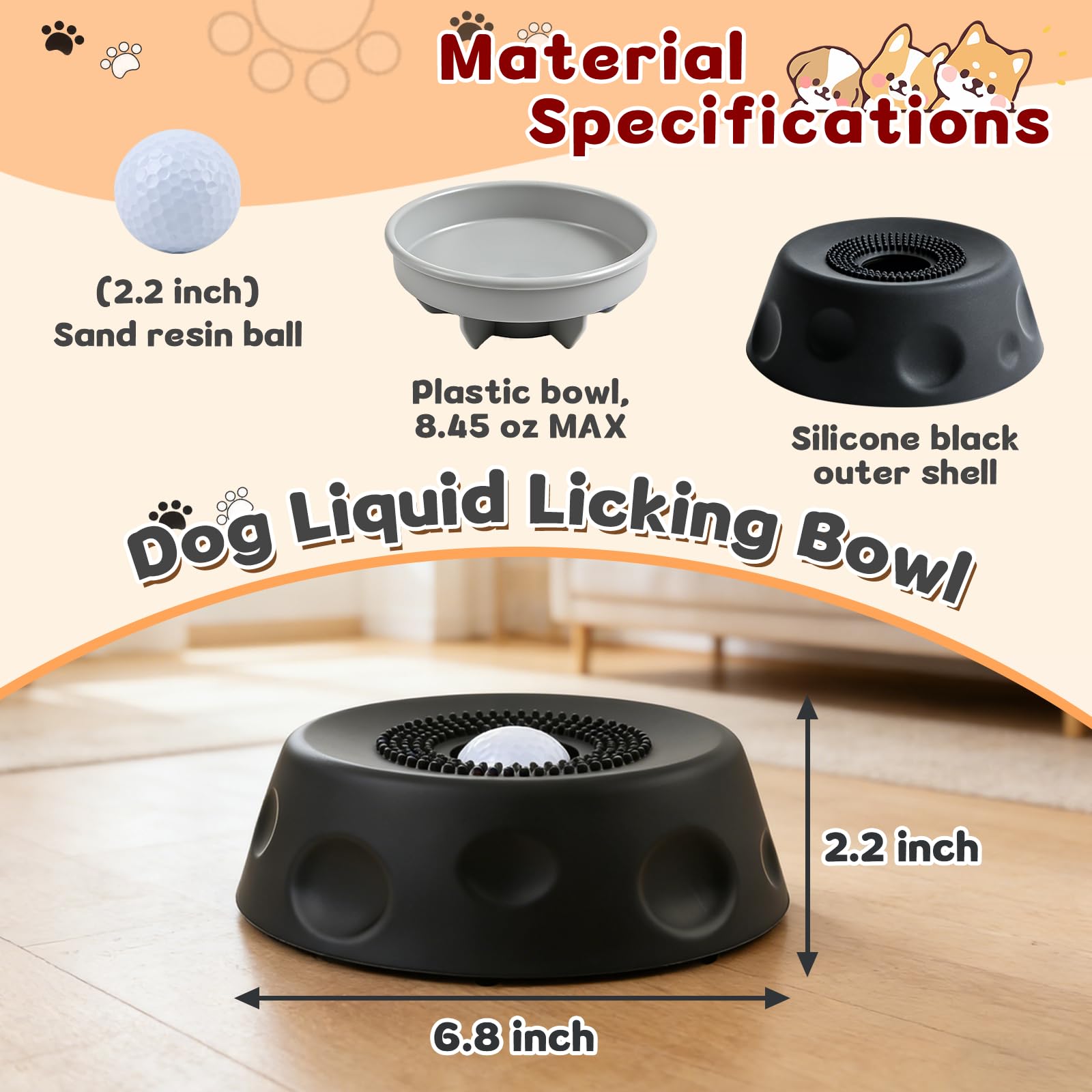 Zenflux dog rolling-ball-mechanism controls flow for steady licking and calmer meals.