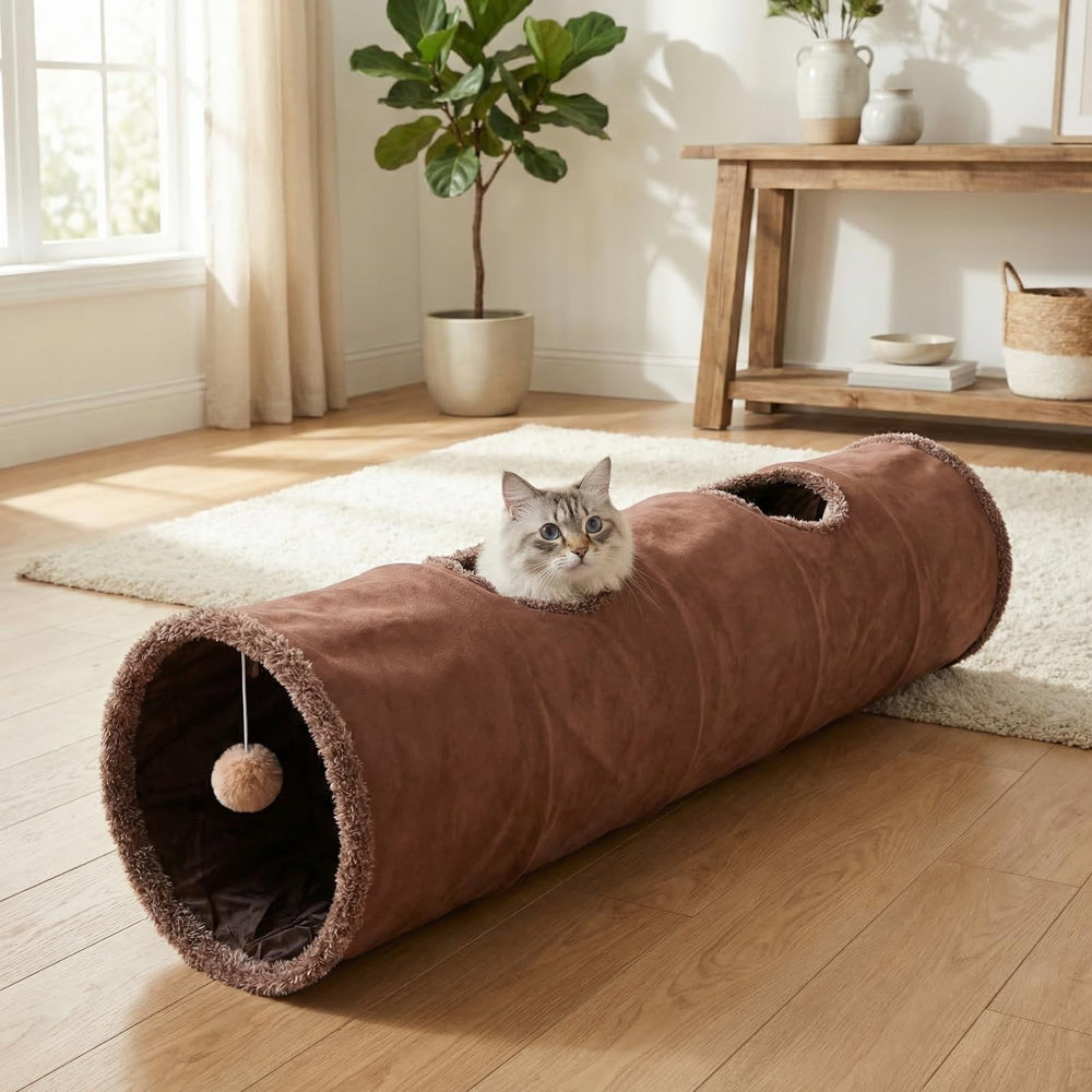 ZENFUN cat tunnel large play space supports multiple pets at once