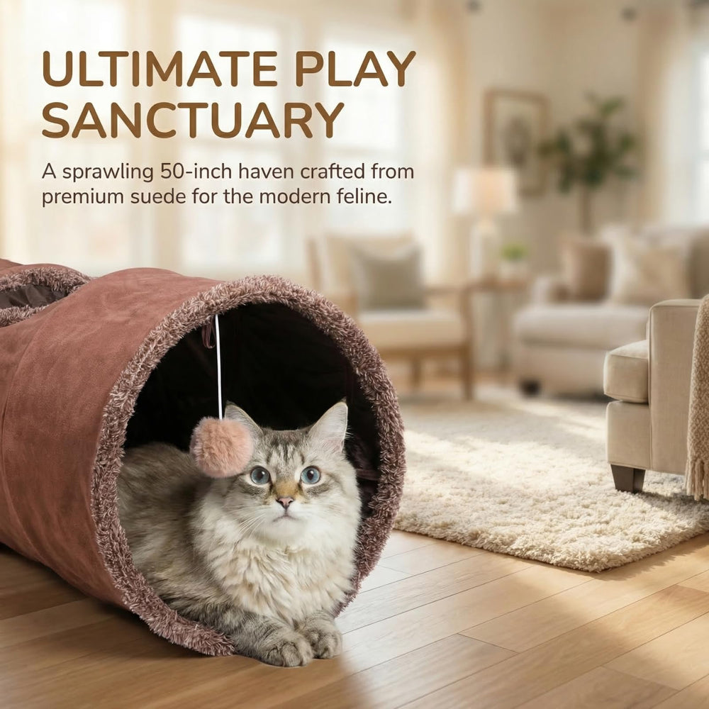 ZENFUN cat tunnel oxford lining offers sturdy inner surface against wear