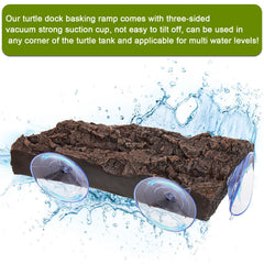 ZENFUN Turtle Platform with suction cups for secure tank docking.