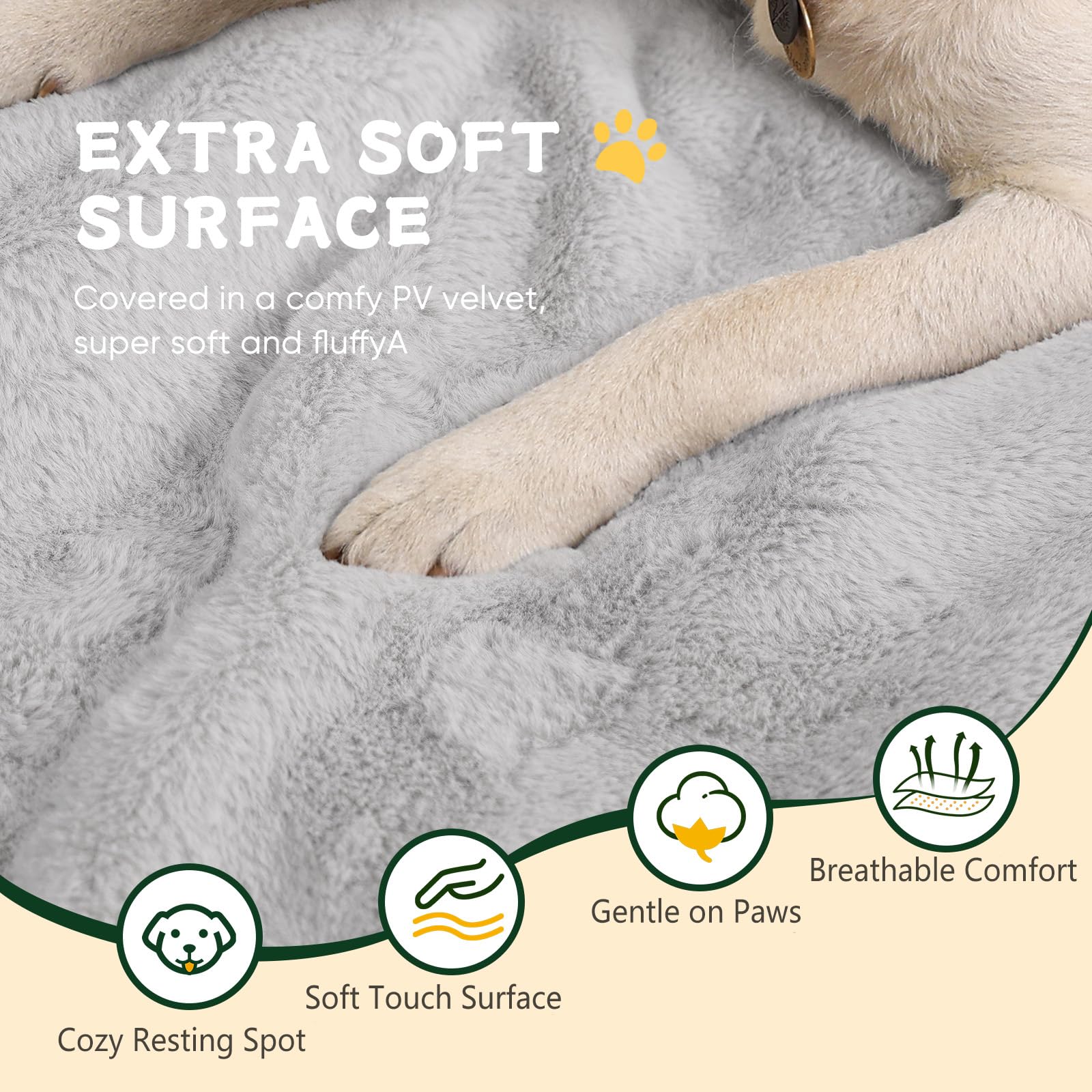 ZENGAOOU dog crate pad 30x19 machine washable for easy cleanup
