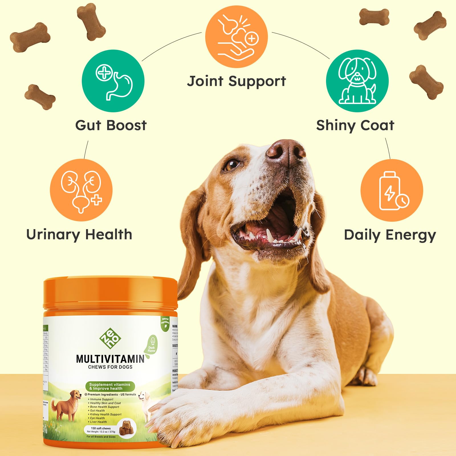 ZENO ingredients flaxseed oil probiotics for gut health.