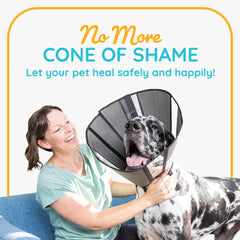 ZenPet Recovery Cone small with adjustable straps fits securely for a calm recovery.
