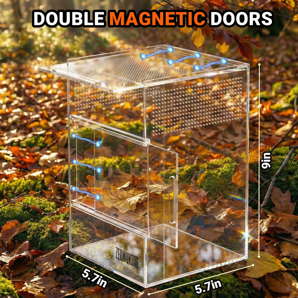 ZENWUKONG magnetic doors for rapid feeding access and secure containment