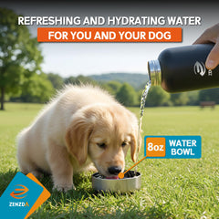 ZENZDA 3-in-1 dog food bowl offers convenient meals during outdoor adventures.