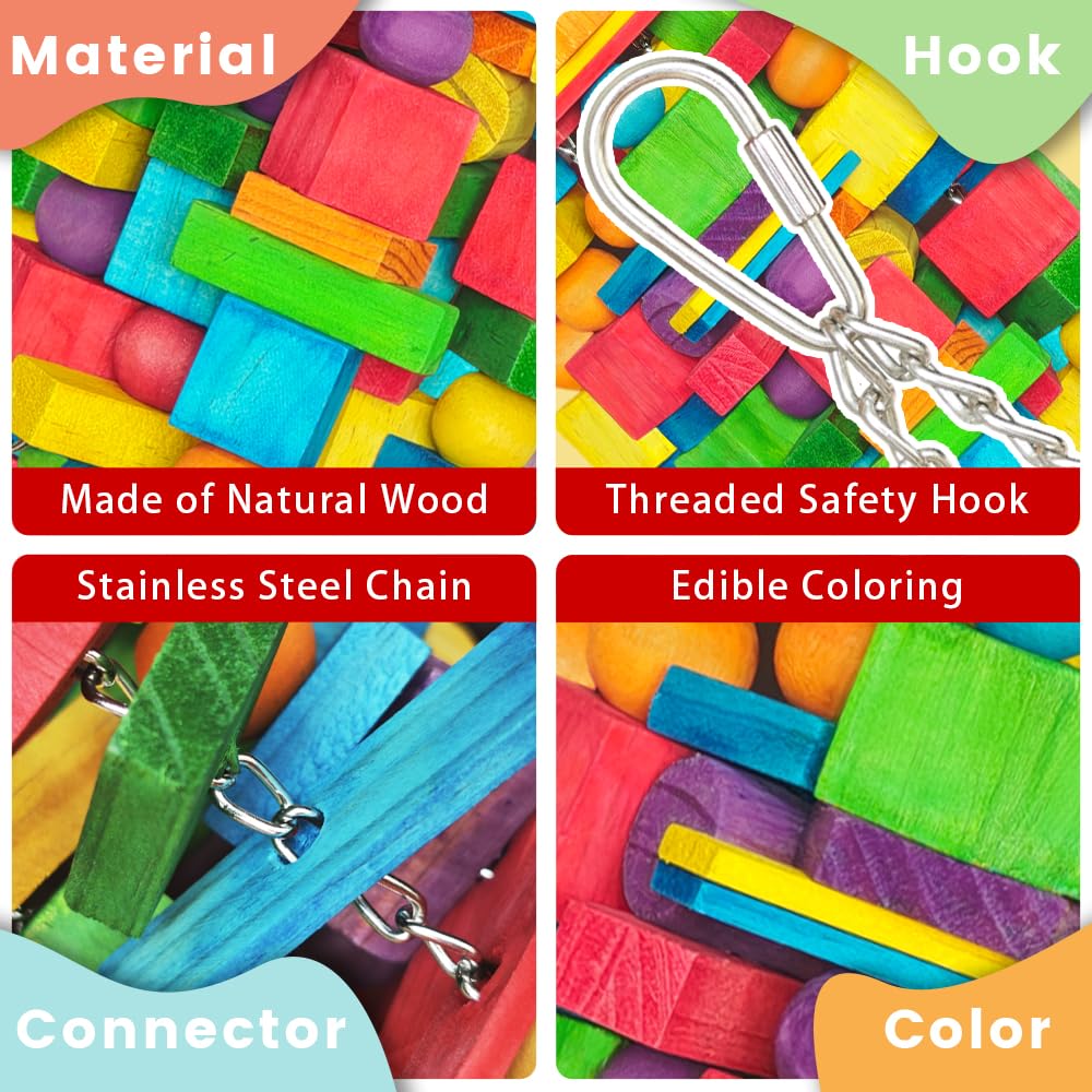Zephyriel wood blocks providing smooth textures for biting and exploration