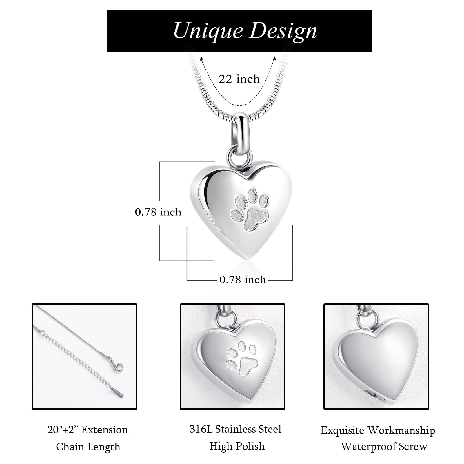 zeqingjw dog ashes necklace designed for near-heart remembrance