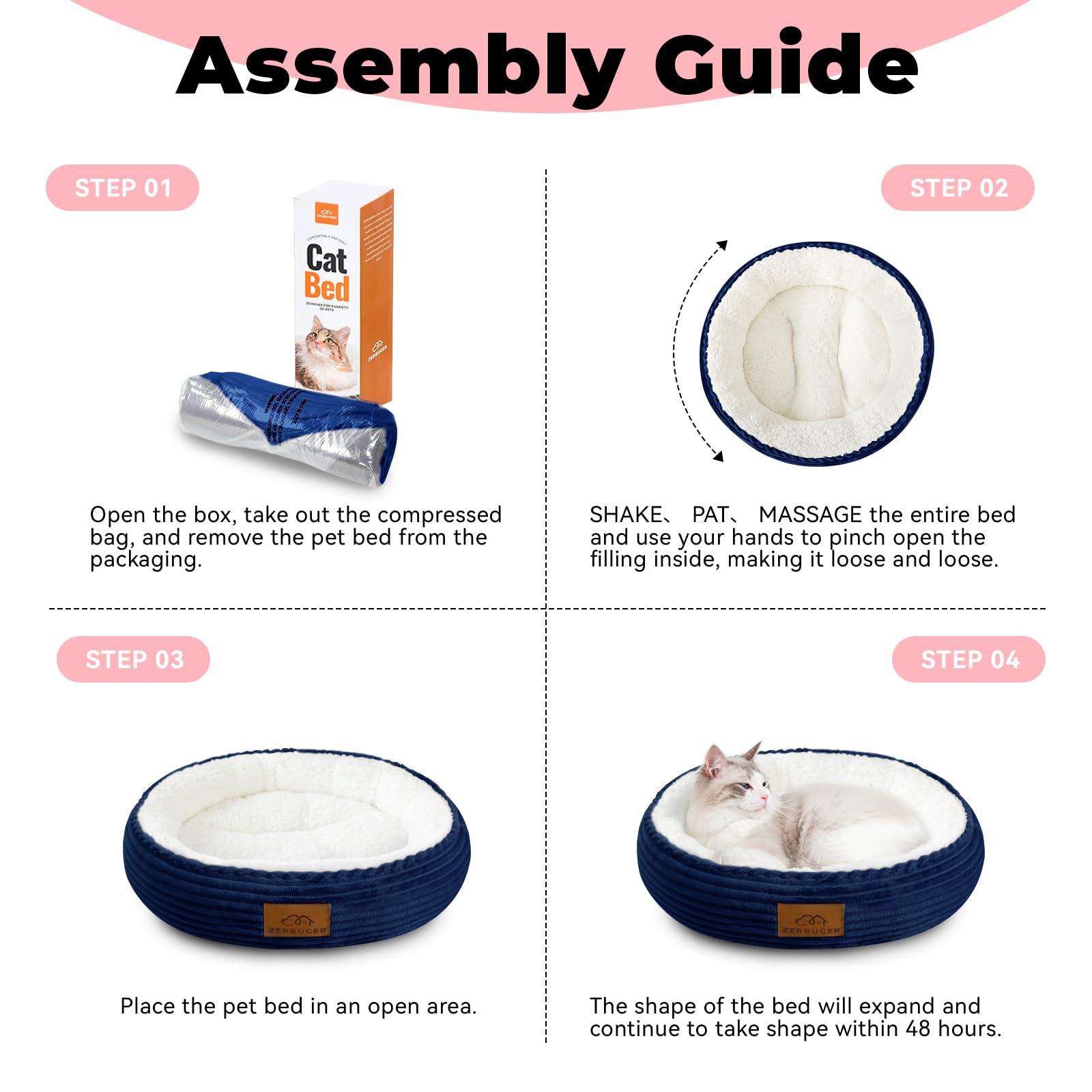 Stretch the bed’s sides after opening to regain shape