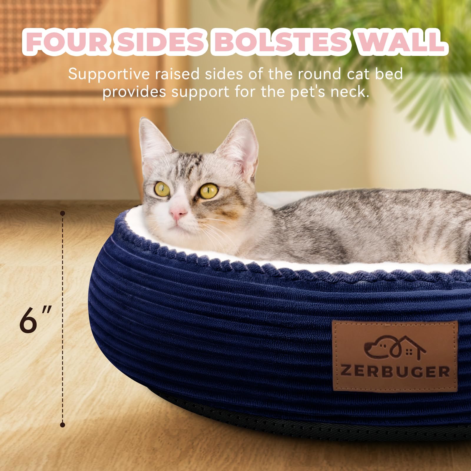 Zerbuger cat bed by a window creates a sunlit nap spot