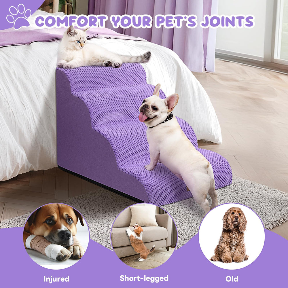 Zerbuger dog ramp with anti-slip base ensures solid footing on floors.