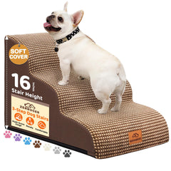 Zerbuger dog ramp bed 16h cover provides gentle entry for older dogs.
