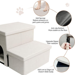 Zerbuger dog stairs assembly-foldable allow quick setup and compact storage.