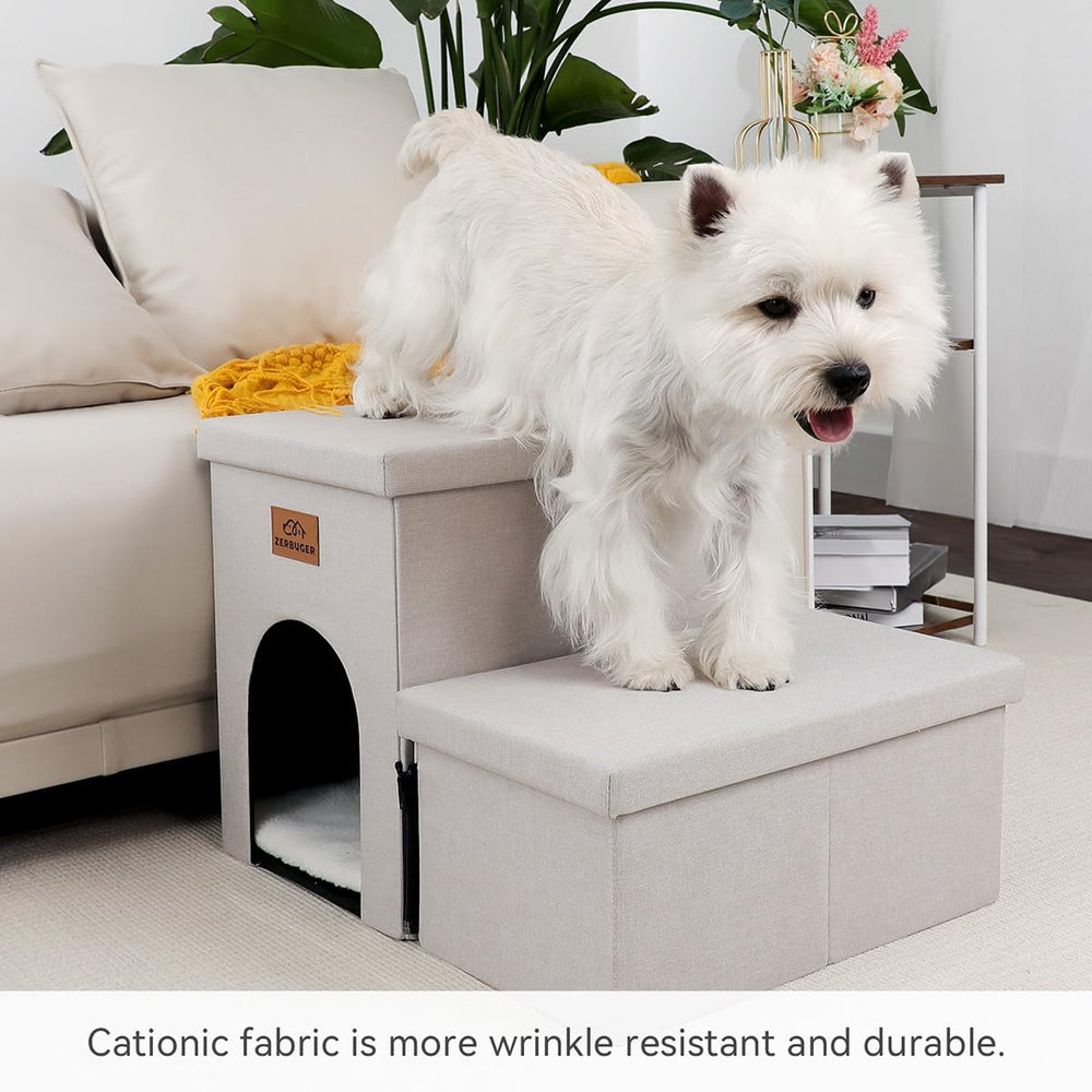 Zerbuger dog stairs non-slip-base prevents wobble on various floors.