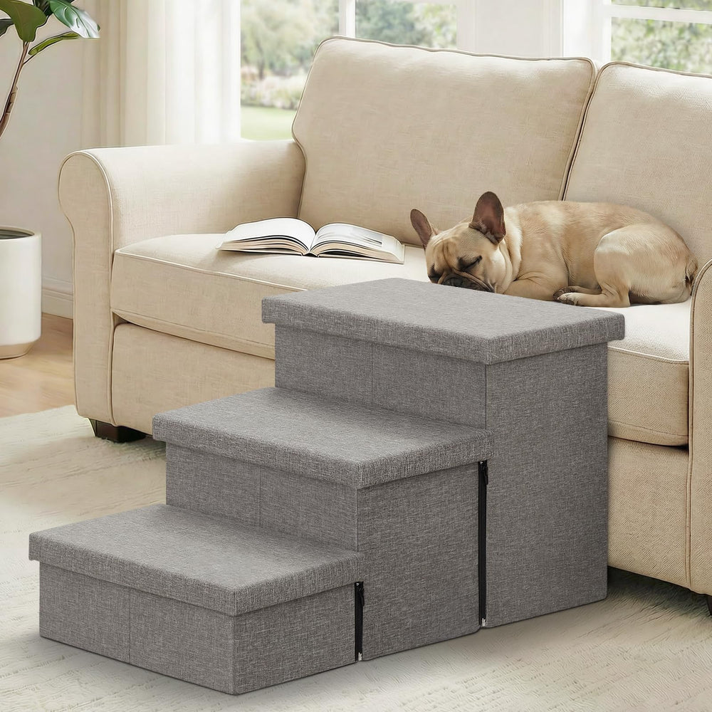 Zerbuger Dog Stairs non-slip base keeps steps steady on slick floors.