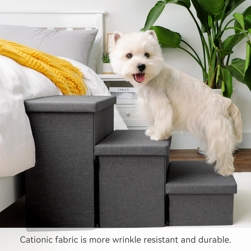 Zerbuger Dog Stairs Storage folded compact for travel and easy storage.