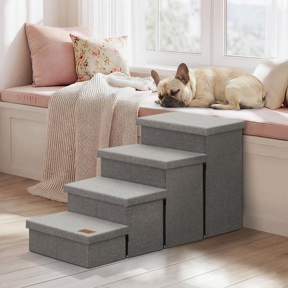 Zerbuger stairs with open storage shows roomy compartments for toys and essentials.