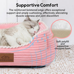 Zerbuger orthopedic bed pink, foam layer detail highlighting comfort and durable construction.