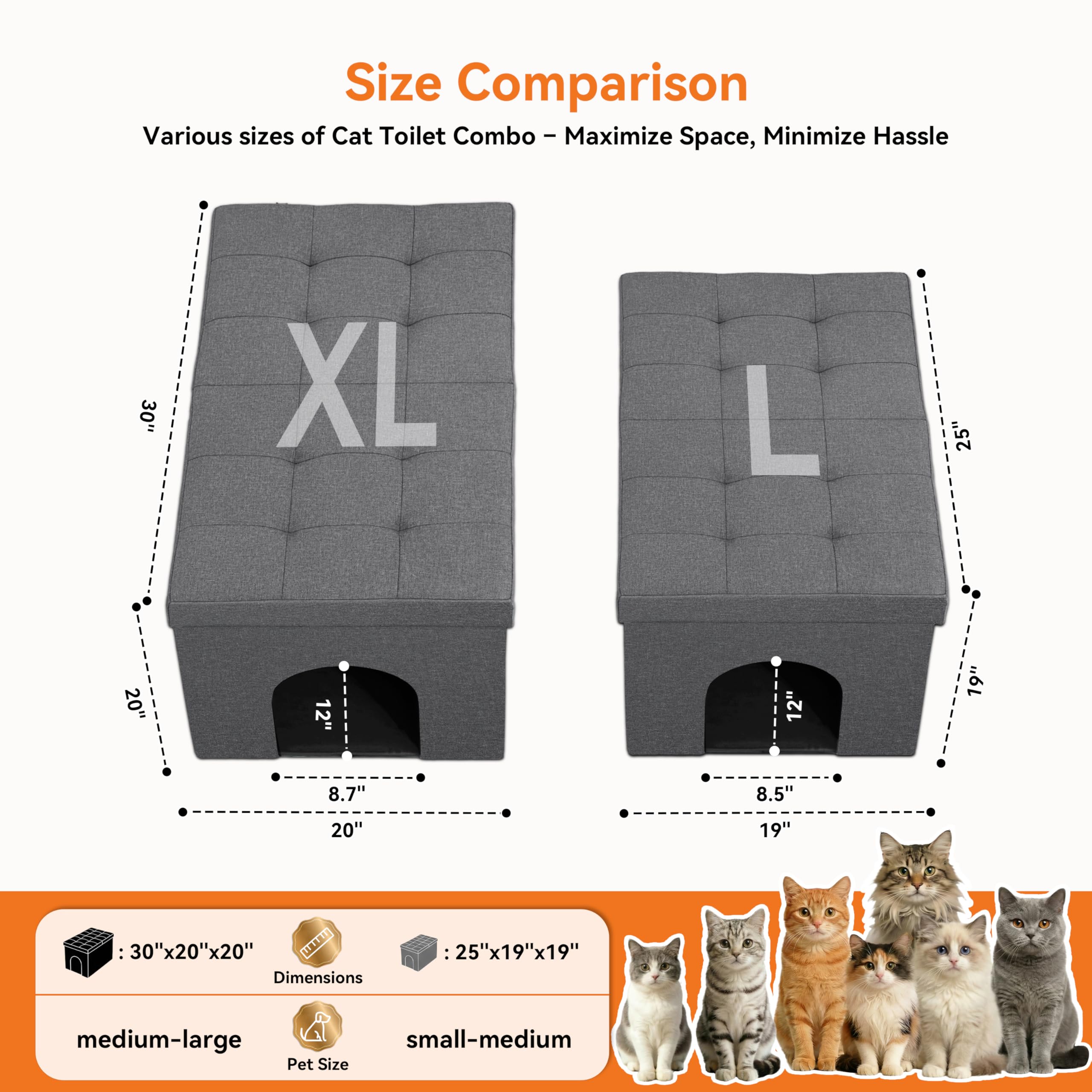 Zerbuger spacious interior 25x19x19 inches for cat comfort