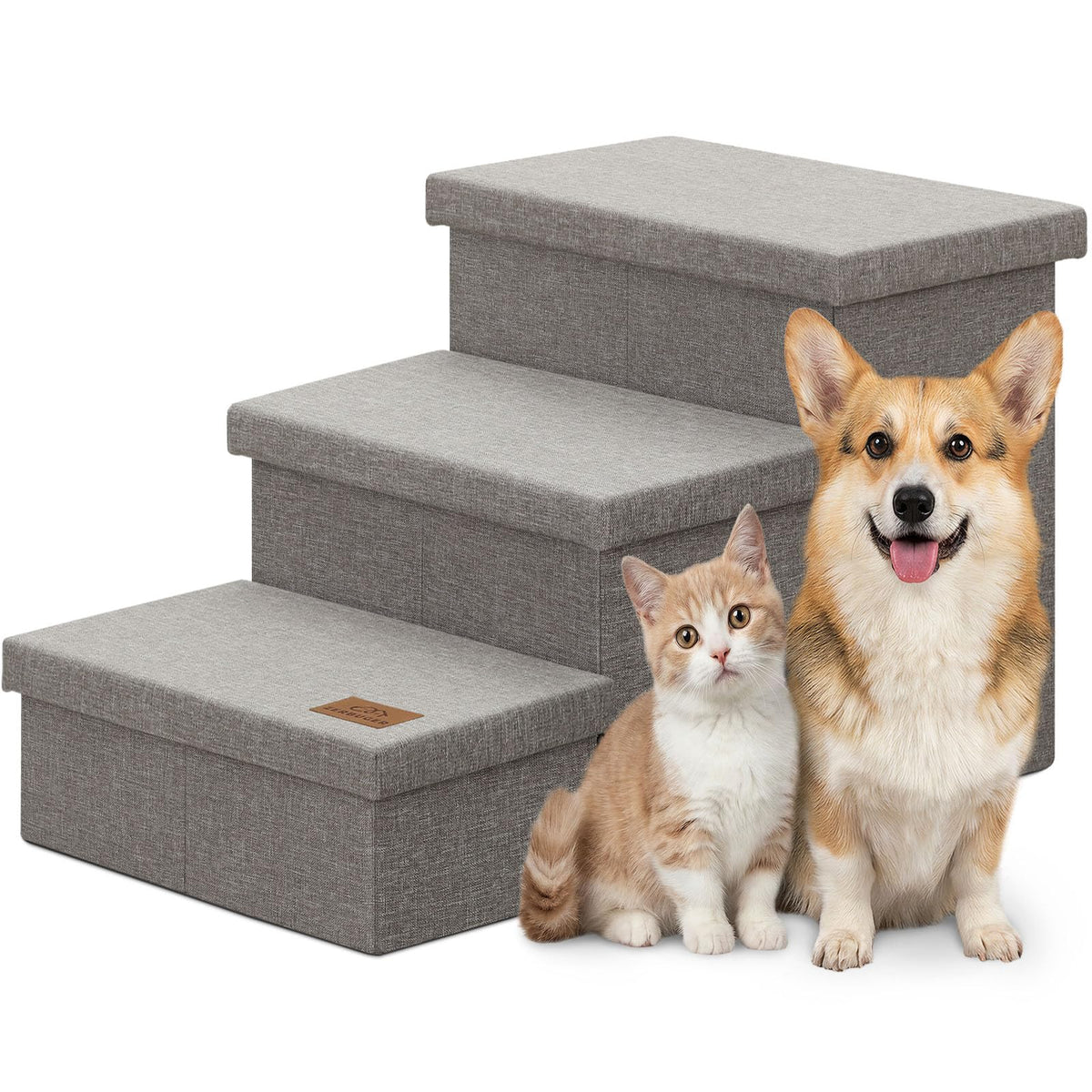 Zerbuger Wider Dog Ramp with storage open compartments for easy pet access.