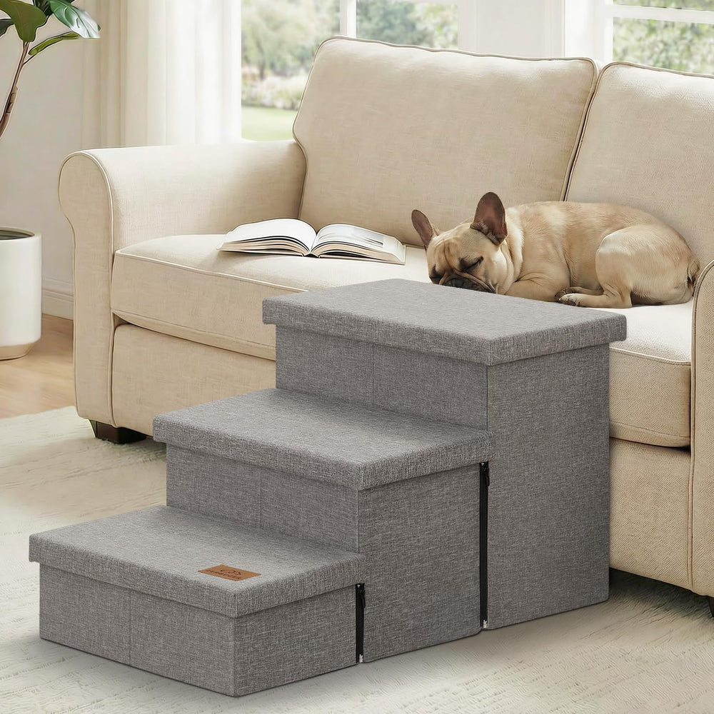 Zerbuger Wider Dog Ramp in gray MDF and foam for sturdy support.