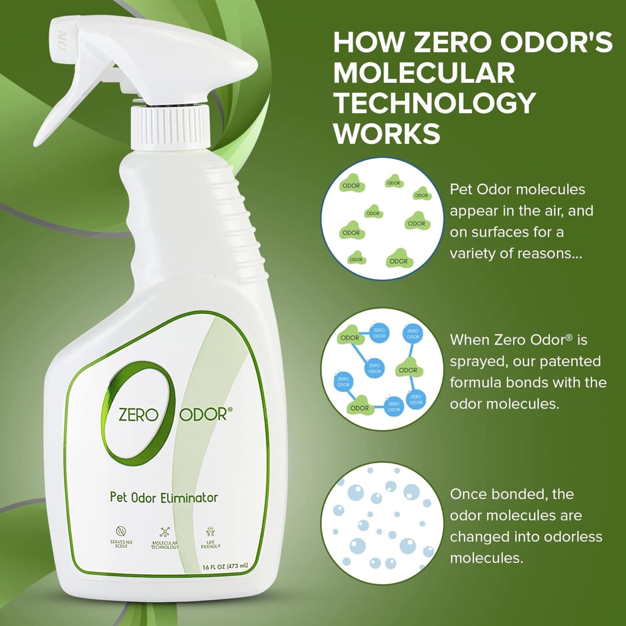 Zero Odor in car interior freshens the space.