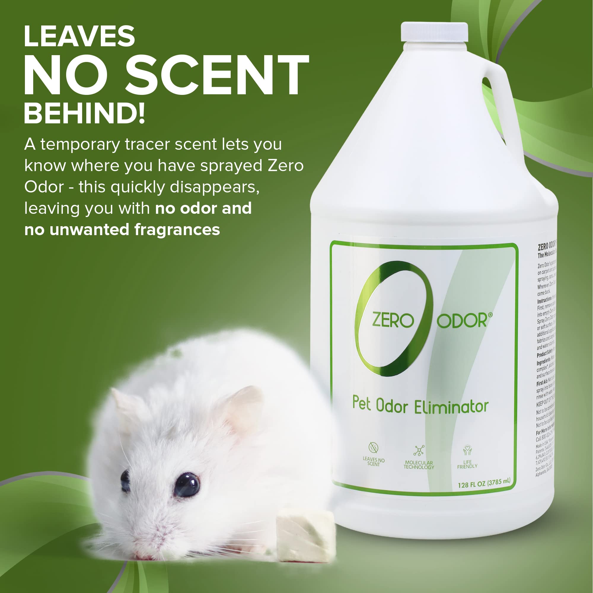 Zero Odor easy-to-apply spray delivers quick room freshness.
