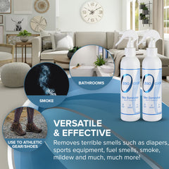 Zero Odor kitchen scene shows effective odor removal without masking fragrances