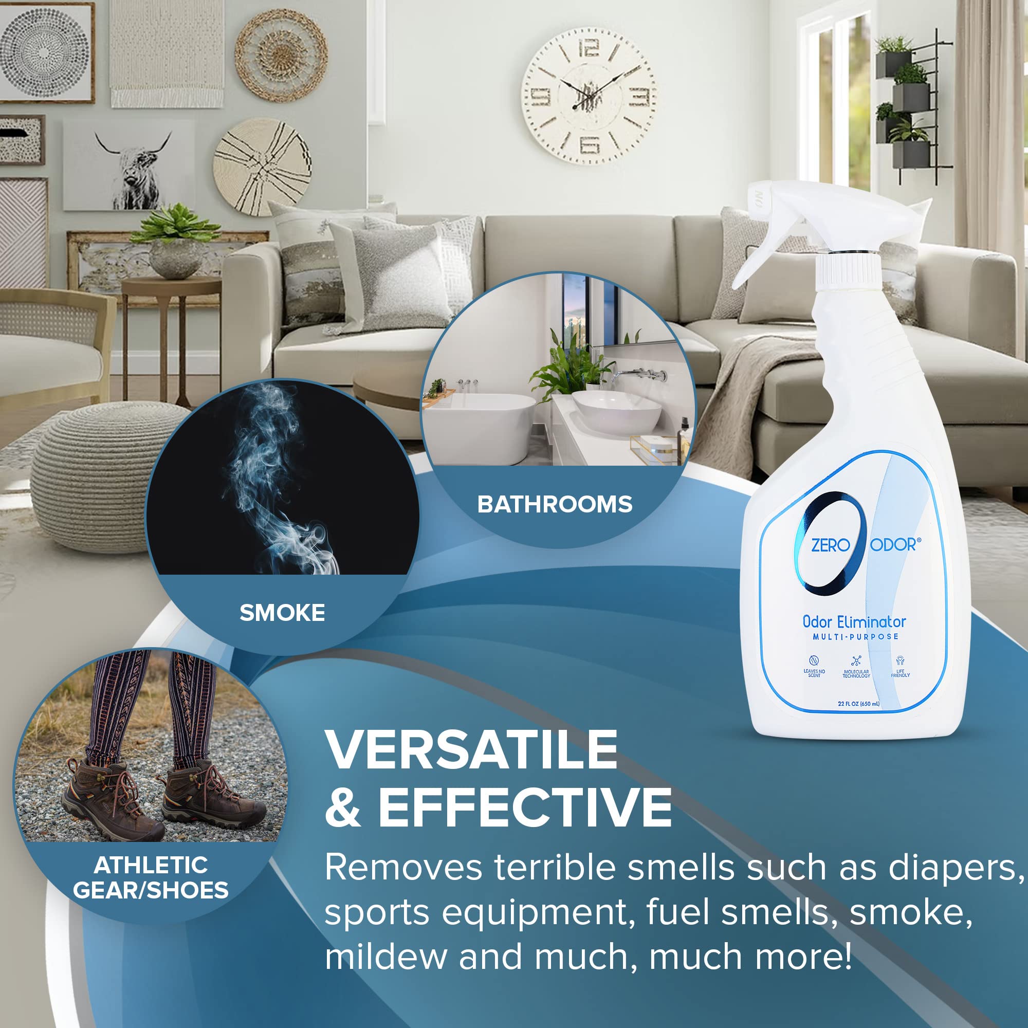 Zero Odor nursery bedroom odor neutralizer helps create a fresher sleep space