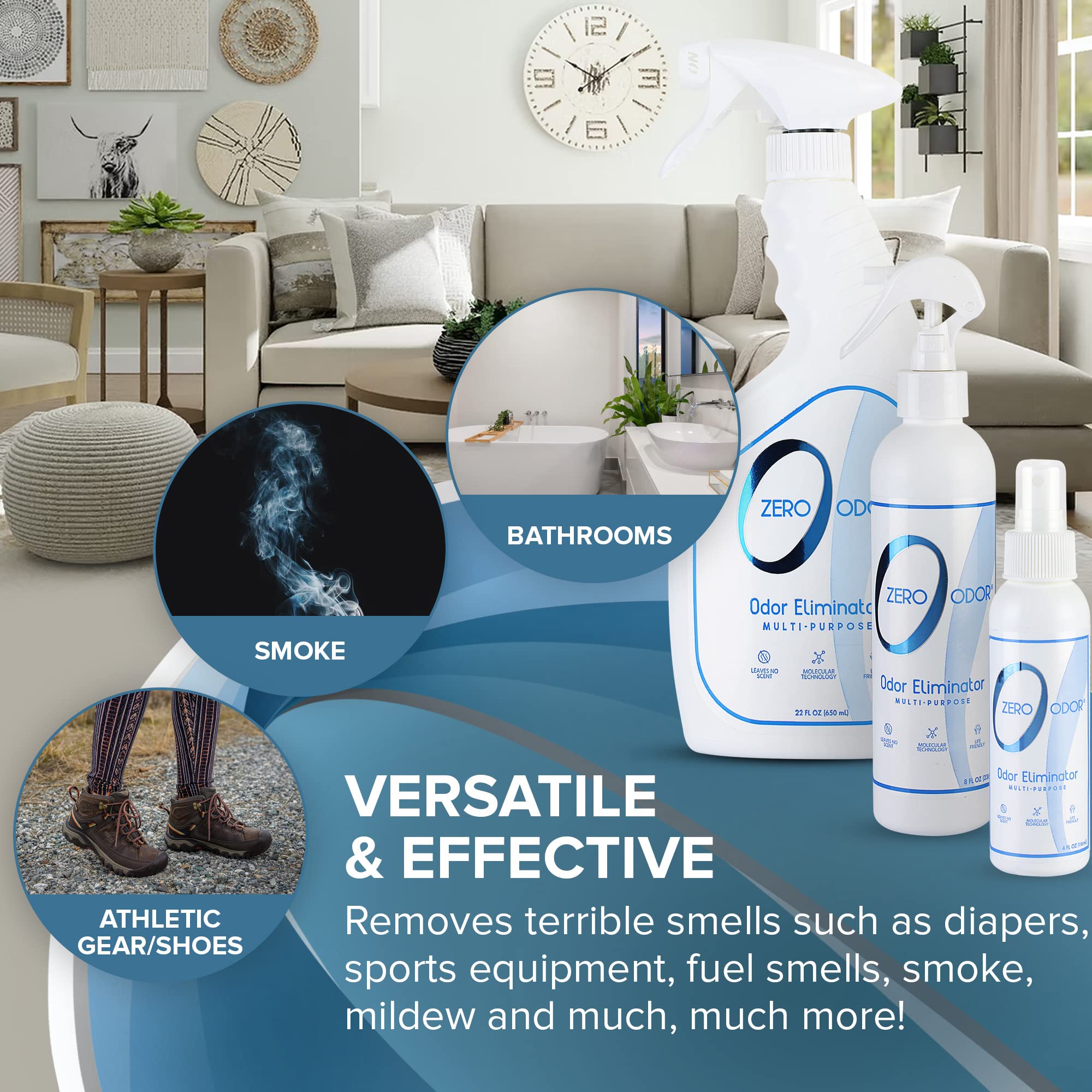 Zero Odor in office desk area reduces ambient odors.