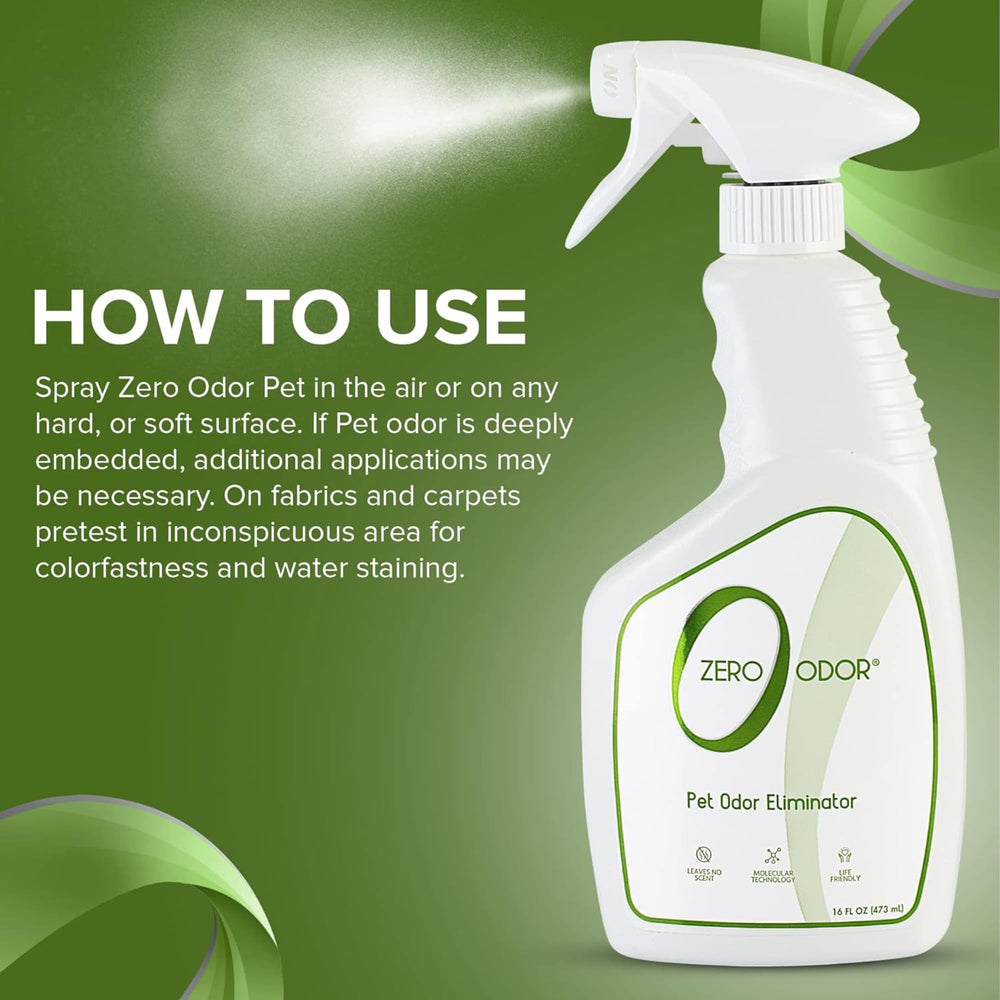 Zero Odor delivers quick, easy freshness with a simple spray.