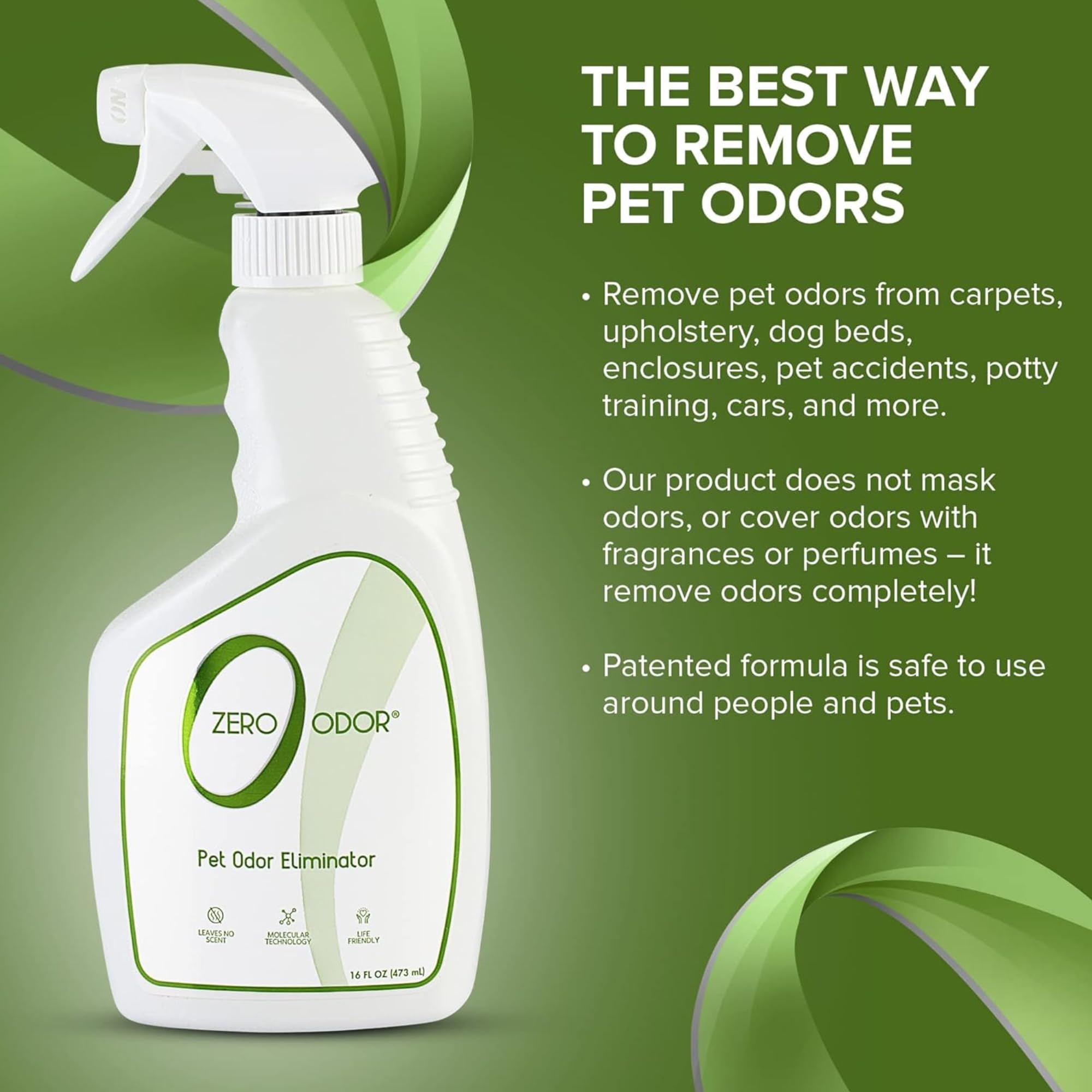Zero Odor tracer scent shows treated areas before dissipating.