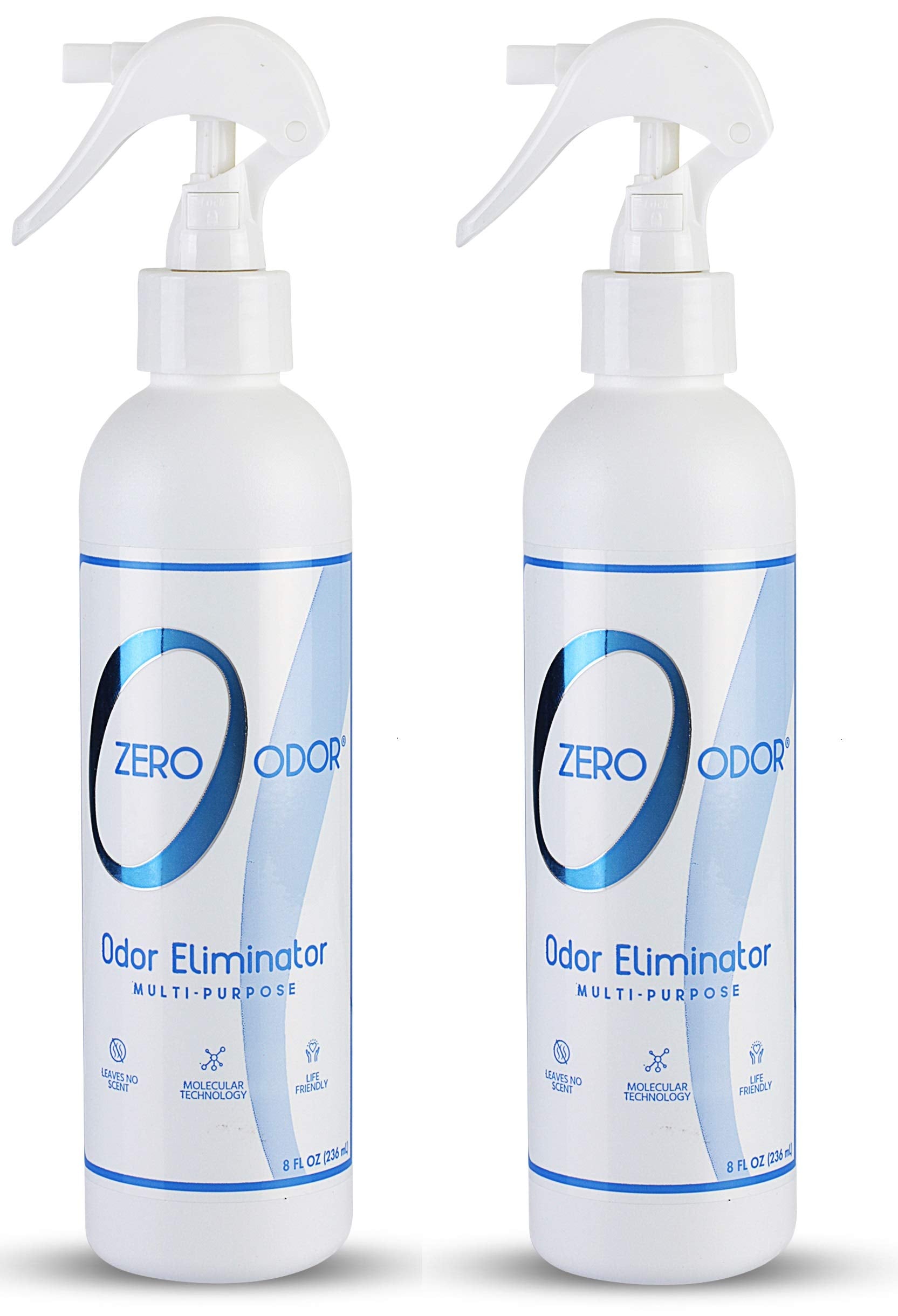 Zero Odor two-pack bottle being used to neutralize kitchen smells