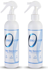 Zero Odor two-pack bottle being used to neutralize kitchen smells