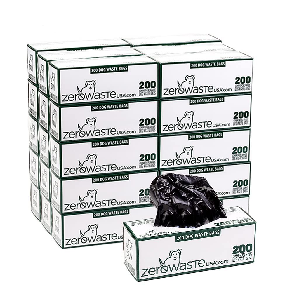 ZERO WASTE USA dog waste station roll bag pack close-up shows premium thickness and reliability
