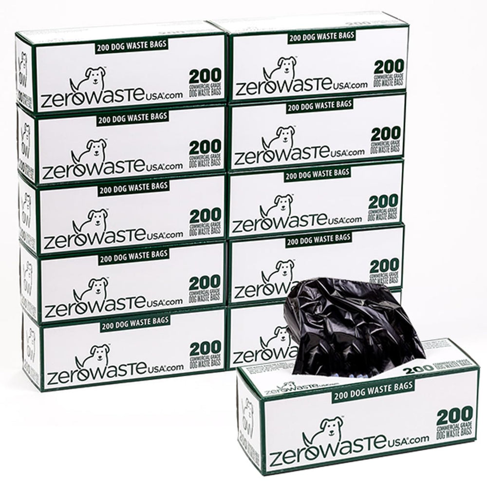 Zero Waste USA thick-plastic refill bags for long-lasting dog waste cleanup