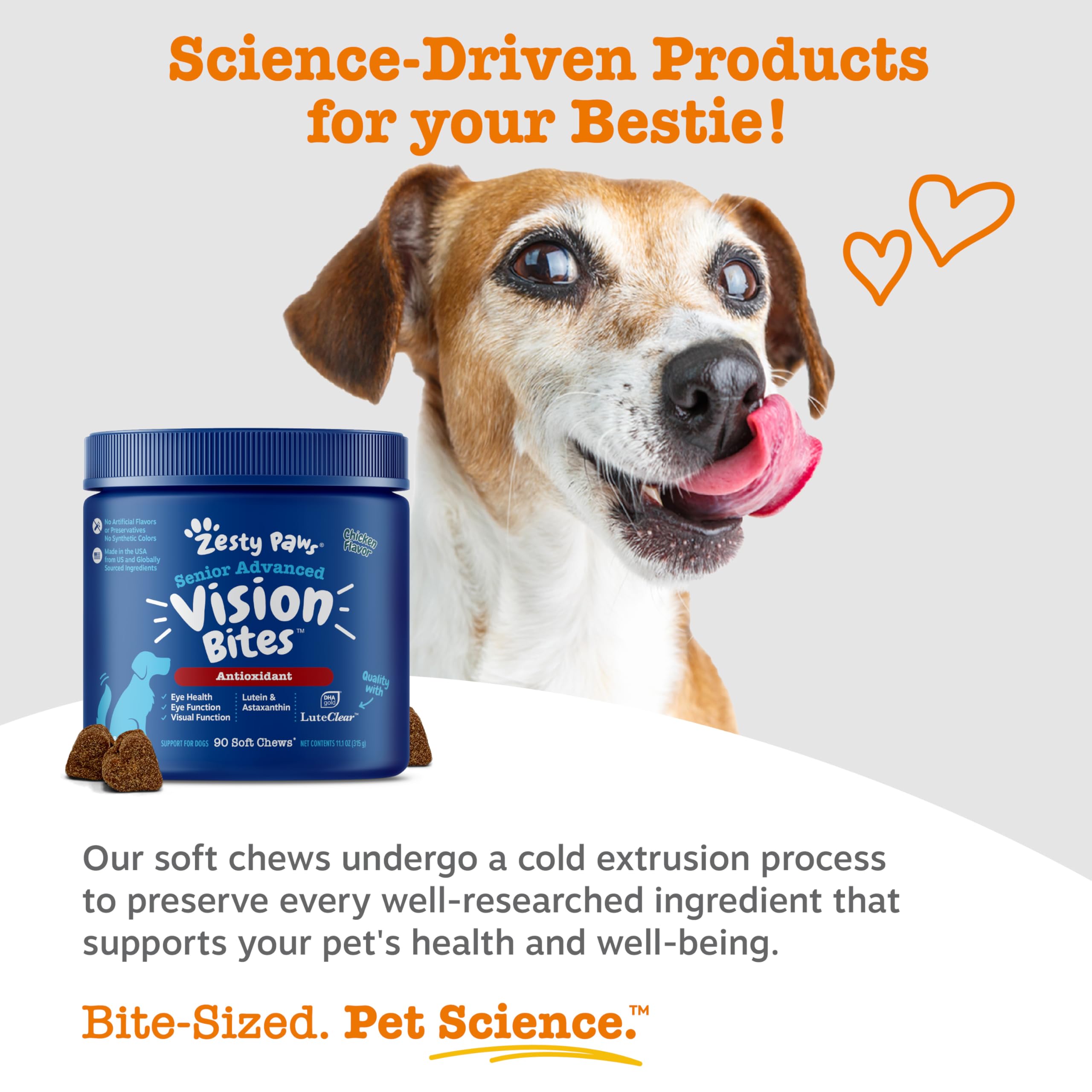 AstaZine astaxanthin ingredient fortifying ocular health in Zesty Paws chews