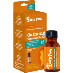 Zesty Paws cat calming diffuser starter kit plugged in to promote calm in a busy room